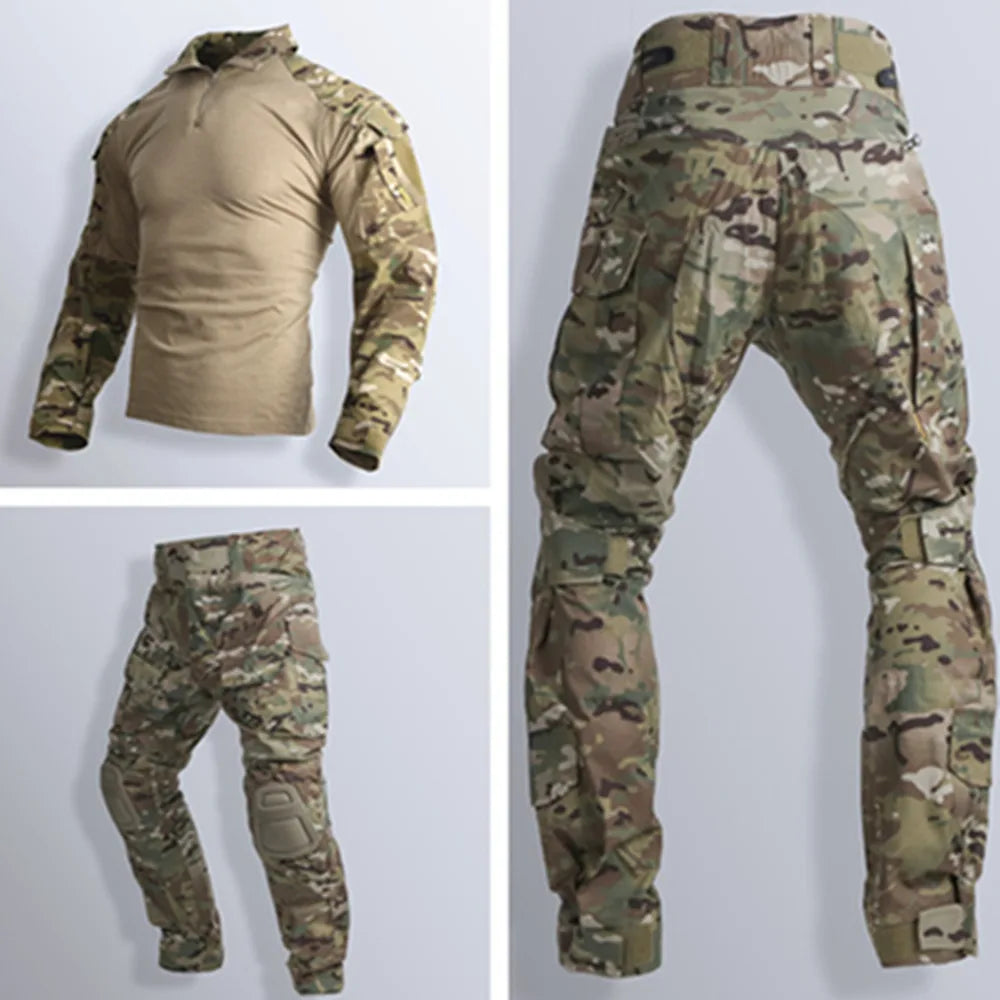 Tactical G3 ORIGINAL MULTICAM® Combat Suit Shirt & Pants Knee Pads Update Ver Camo Airsoft Military Standard Combat Unifor