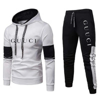 Men's Fashion Luxury Sweatshirt Tracksuit Sport Casual Hoodies+Sweatpants Sets Outfits Jogger Brand  Pullover Streetwear Suits