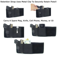 Tactical Belt Holster Military Pistol Holsters Elastic Wide Belt Outdoor Hunting Portable Hidden Gun Holster Universal Glock