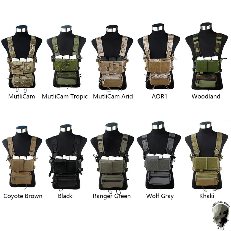 TMC Tactical Modular Chest Rig Micro Fight Chassis w/ 5.56 Mag Pouch Airsoft Hunting Vest Tactical Gear 3115