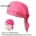 2022 Quick Dry Cotton Pirate Hat Adjustable Cancer Chemo Cap For Men Women Breathable Outdoor Sport Bandana Cycling Headscarf