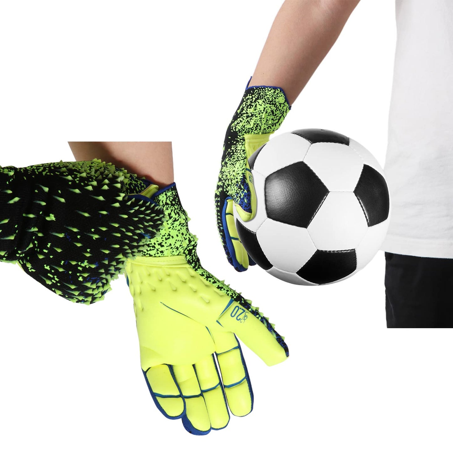 Professional Goalkeeper Gloves Adults Kids Football Latex Thickened Protection  Goalkeeper Soccer Sports Football Goalie Gloves