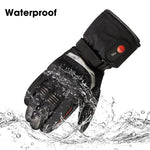 DAY WOLF Heated Gloves Motorcycle Winter Moto Heated Gloves Warm Waterproof Rechargeable Heating Thermal Gloves For Snowmobile