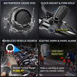 ANTUSI Wireless Bicycle Vibration Alarm USB Charging Motorcycle Bike Alarm Remote Control Anti-theft Bike Detector Alarm System