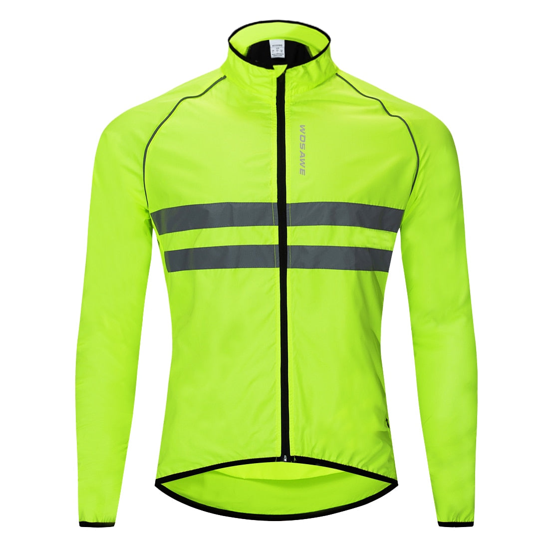 WOSAWE Windproof Cycling Jackets Hooded Men Riding Waterproof Cycle Clothing Bike Long Sleeve Jerseys Reflective Vest Wind Coat