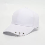 COKK Hip Hop Women's Baseball Cap With Ring Circle Snapback Hats For Men Women Unisex Adjustable Kpop Korean Style Gorra