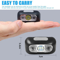 Portable LED Sensor Headlamps USB Rechargeable Induction Torch Headlight Waterproof Outdoor Camping Fishing Emergency Work Light