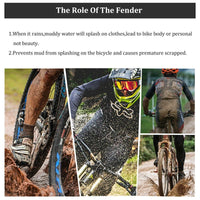 ENLEE Bike Fenders גלגל צמיג קדמי/אחורי אוניברסלי מגן בוץ Mtb Bike Road Wings Mud Guard רכיבה על אופניים פגוש אופניים