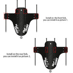 Colorful Ass Saver Mud Guard Wings Carbon Fiber Front Rear Mudguard Mountain Bike Fenders Road Bicycle Parts Cycling Accessories