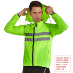 WOSAWE Windproof Cycling Jackets Hooded Men Riding Waterproof Cycle Clothing Bike Long Sleeve Jerseys Reflective Vest Wind Coat