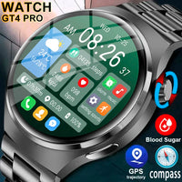 2024 New For Huawei Xiaomi GT4 Pro Smart Watch Men NFC GPS Tracker AMOLED 360*360 HD Screen Heart Rate Bluetooth Call SmartWatch