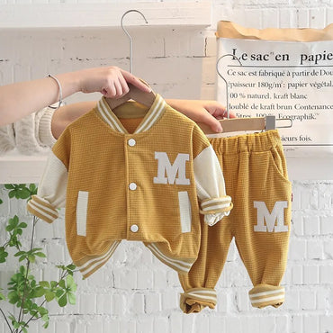 Baby Girls Boys Clothing Sets 2022 Spring Autumn Children Outfits Infant Baseball Jacket Toddler Kids Sportswear 2 Piece Suit