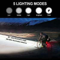 20000 Lumens 10000mAh T6 LED Bicycle Light USB Rechargeable Bike Lamp Lantern Cycling Flashlight MTB Accessories As Power Bank