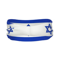 Custom Israel Flag Sport Headbands for Women Men Stretchy Moisture Wicking Gym Sweatband