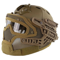 Multicolor ABS Material FAST PJ CS Training Game Tactical Helmet With Steel Wire Mask Round Hole Military Ballistic Use