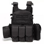 New Outdoor Webbed Gear Tactical Vest Body Armor Hunting Carrier Airsoft Accessories 6094 Pouch Combat Camo Military Army Vest