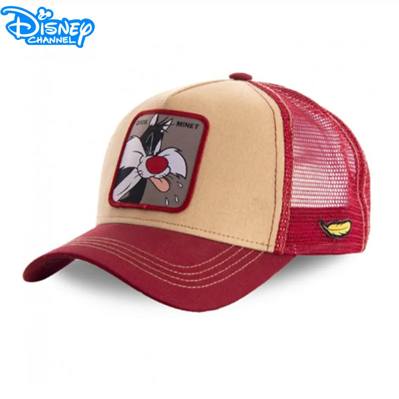 Disney Mickey Minnie Anime Men's Caps Male Snapback Cotton Baseball Caps for Women Hip Hop Dad Mesh Hat Summer Trucker Hat Gifts