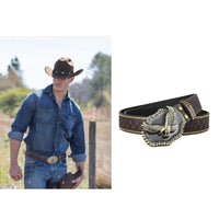 Western Belt for Women Men Cowboy Cowgirls Carving Leathers Country Belts Eagle Buckles Adjustable Waistband