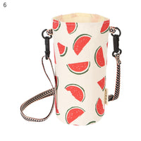 Portable Sport Water Bottle Cover Mesh Cup Sleeve Pouch With Strap Mobile Phone Bag Visible Bag Outdoor Camping Accessories