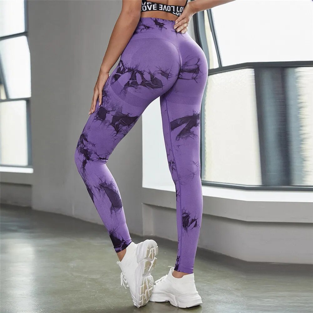 XS-L Newest Scrunch Butt Leggings For Women Gym Tights Tie Dye Seamless Legging New Color Workout Gym Clothing Yoga