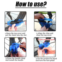 Chain Cleaner Cleaning Bicycle 3D Chain Brush Wash Tool Set MTB Bike Protection Oil Bike Chain for Mountain Bicycle Accessories