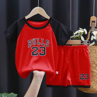 Kruleepo Children Summer Basketball Tracksuit Jersey Clothes Sets Baby Boys Kids Girls Sleeveless Vest Shorts Clothing Suits