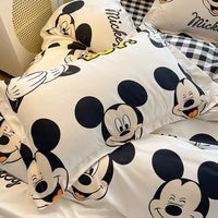 New Cartoon Mickey Mouse Bedding Set Bed Linen Bedclothes Twin Full Queen King Disney Children Duvet Cover Bed Sheet Pillowcases