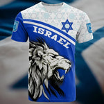 New Fashion Israel National Emblem Flag 3D Print T Shirt For Men Clothing Daily Casual Street Hip Hop O-neck Short-sleeved Tops