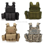 New Outdoor Webbed Gear Tactical Vest Body Armor Hunting Carrier Airsoft Accessories 6094 Pouch Combat Camo Military Army Vest