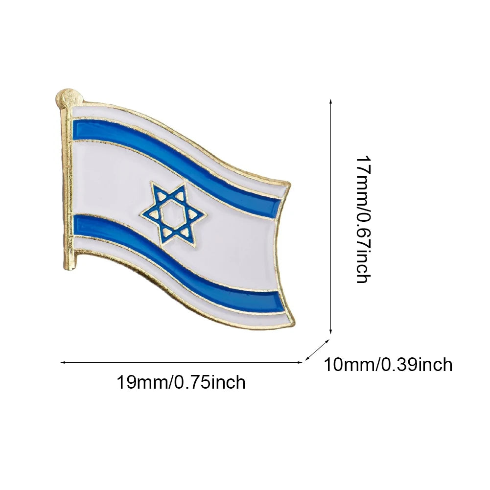 Israel Flag Creative Brooch Aesthetic Decorative Pin Stylish Jewelry Brooch Israel Map Flag for Backpack Sling Bag Clothes