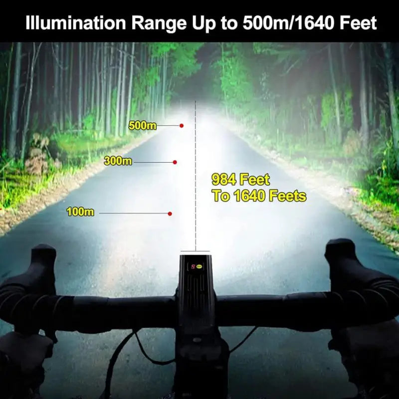 20000 Lumens 10000mAh T6 LED Bicycle Light USB Rechargeable Bike Lamp Lantern Cycling Flashlight MTB Accessories As Power Bank