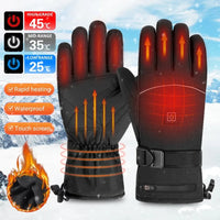 כפפות חימום אופנועים עמיד למים מוטוקרוס Guantes כפפות מסך מגע מחוממות כפפות רכיבה על אופנוע לחורף