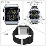 Casual Multifunctional Digital Watches Men Waterproof Vintage Electronic Hand Clock Man Original Silicone Male Sport Wristwatch