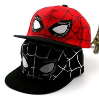 New Anime Disney Hero Cartoon Children Hat Spring Autumn Flat Brim Cap Hip-hop Baseball Cap Spiderman Marvel Boy Gifts