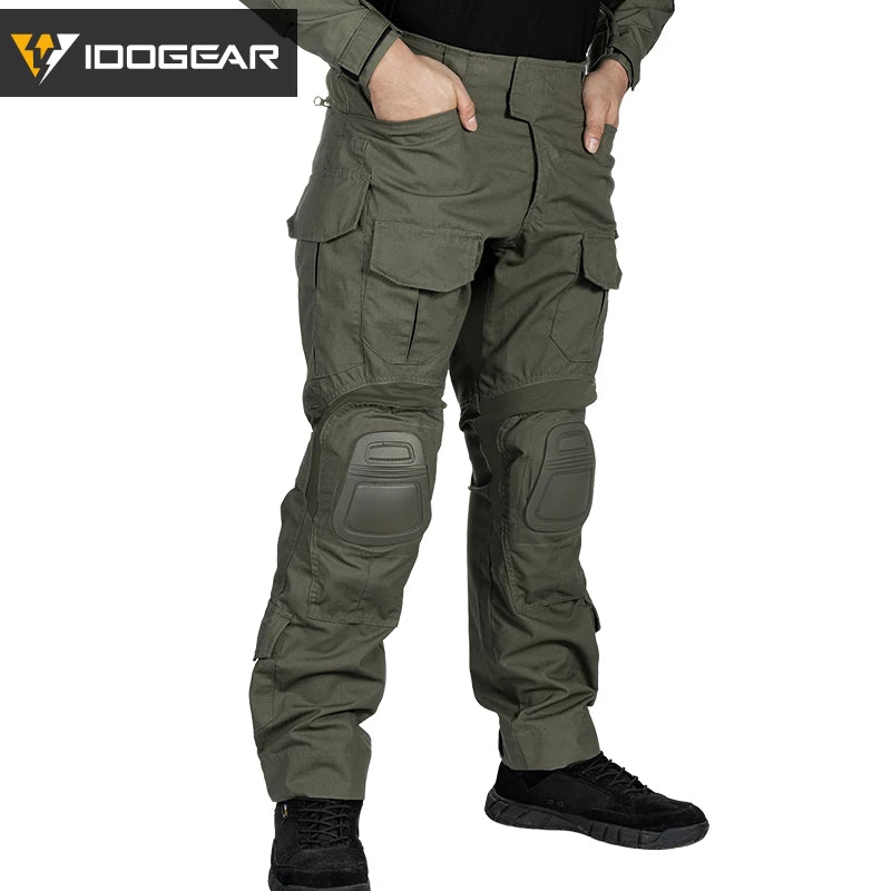 IDOGEAR Tactical G3 Combat Suit  Shirt & Pants Knee Pads Update Ver Camo Airsoft Military Combat Uniform 3004