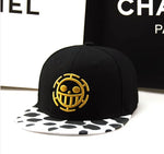 Wholesale Lots Anime One Piece Hat Baseball Cap Trafalgar Law Hats Cosplay Caps For Women Men Hip Hop Snapback Caps Flat Hats