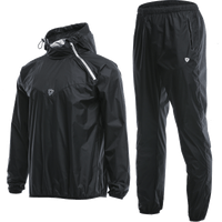 VANSYDICAL Sauna Suit Men Gym Clothing Set Hoodies Pullover Sportswear Running Fitness Weight Loss Sweating Sports Jogging Suit