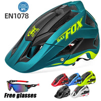 קסדת אופני הרים קלה במיוחד Batfox DH Downhill MTB מעוצב בצורה אינטגרלית קסדת רכיבה על אופניים קסדת מגן שמש כובע בטיחות רכיבה על גברים