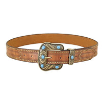 Western Turquoise Belt Buckle Belt Vintage Western Belt Cowboy Belts For Men With Big Buckle Leather Belt Jeans Belt R7RF