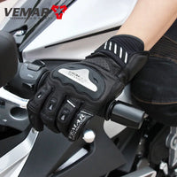 Motorcycle Gloves Man Leather Retro Motorcyclist Gloves Touch Screen Protective Motocross Motorbike Gloves For Four Seasons