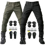 2023 New Motorcycle Black Men Jeans Upgrade Extension Protector Detachable Racing Road Rider Four Seasons Casual Fashion Pants