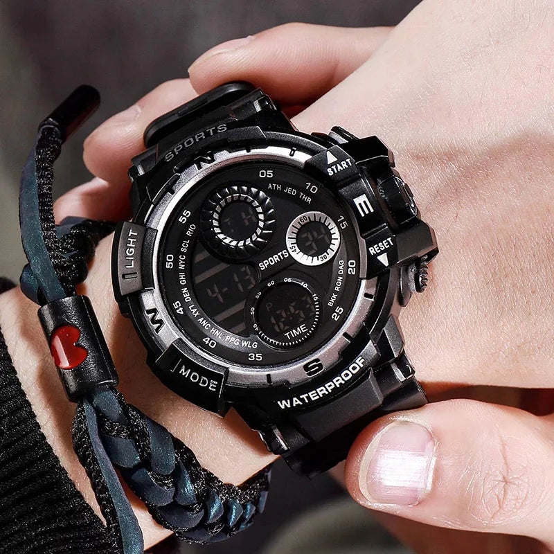 Military Digital Watch for Men Outdoor Men's Sports Watches Clock Waterproof Luminous Chronograph Student Electronic Wristwatch