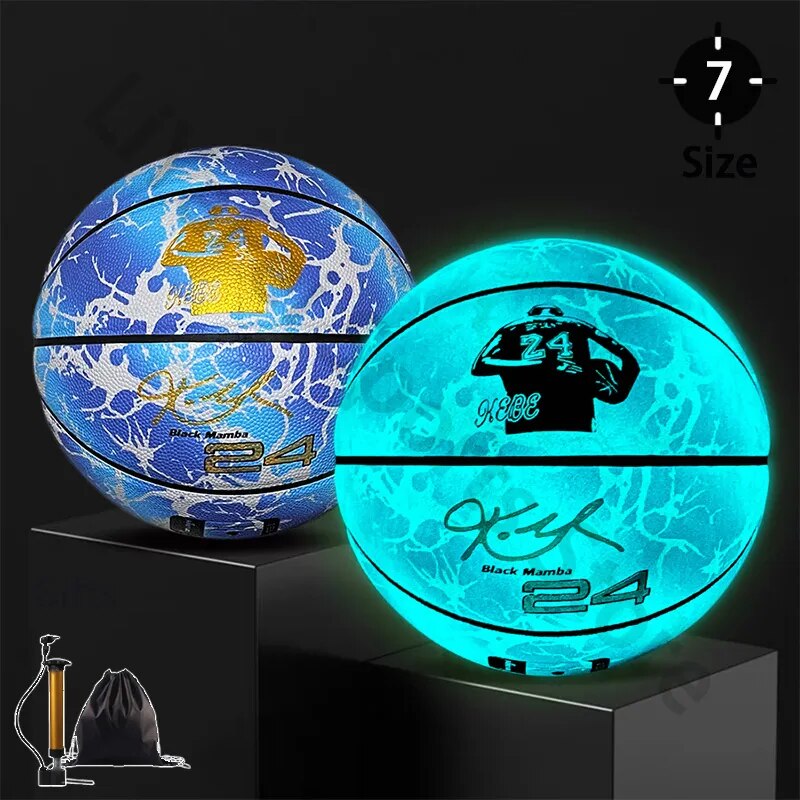 2023 Reflective Glow Basketball Size 5 7 Outdoor Street Cool Balls Glowing Luminous Basketballs Child Youth Adults Balls