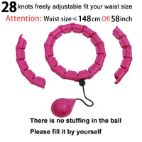 28 Smart Adjustable Sport Hoops Abdominal Thin Waist Exercise Detachable Hola Massage Fitness Hoop Gym Home Training Loss Weight