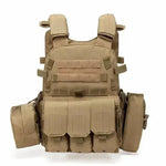 New Outdoor Webbed Gear Tactical Vest Body Armor Hunting Carrier Airsoft Accessories 6094 Pouch Combat Camo Military Army Vest