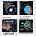 2024 New GPS Smart Watch Men AMOLED Screen Heart rate Bluetooth Call NFC IP68Waterproof BloodSugar Smartwatch For Huawei GT4 Pro