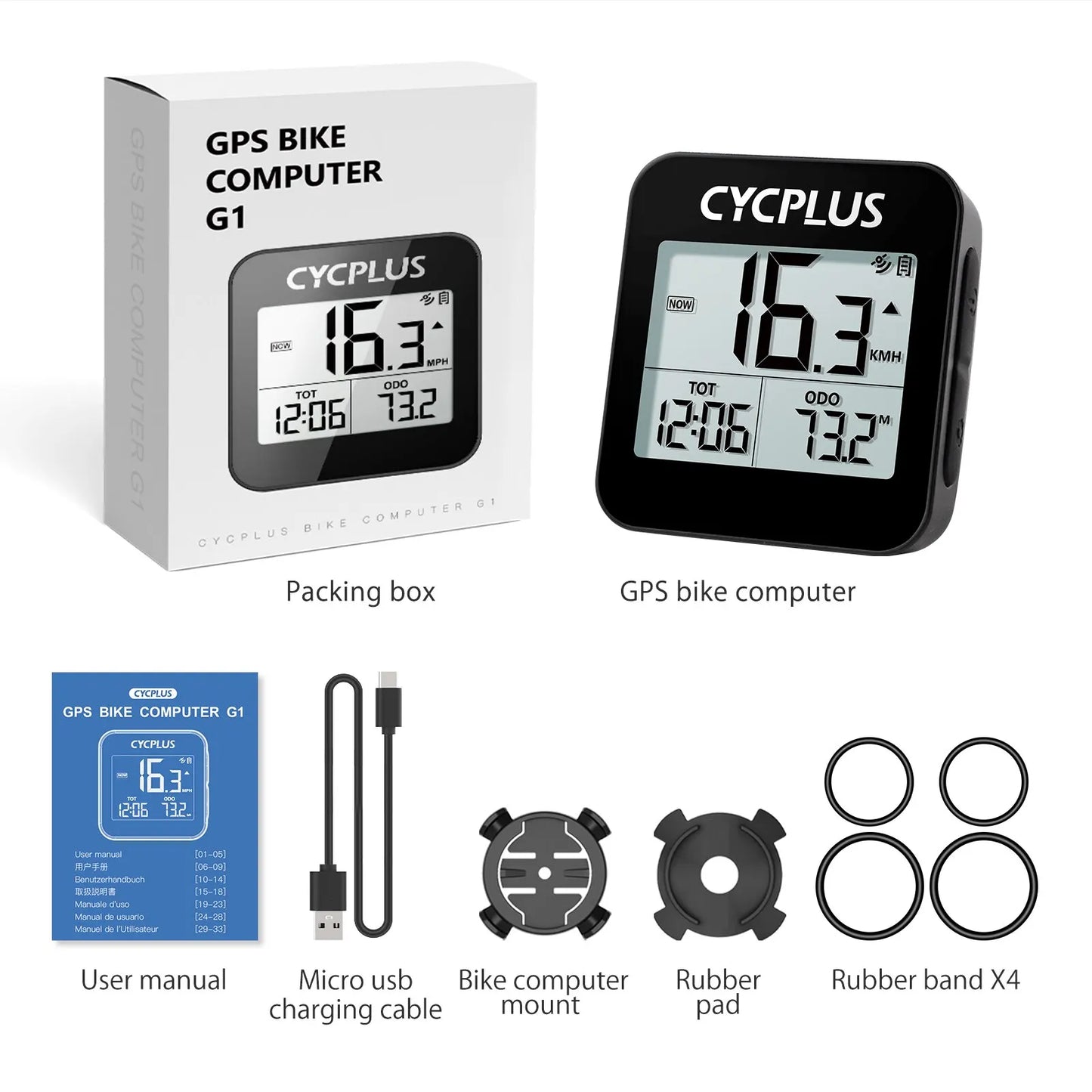 CYCPLUS G1 מחשב אופניים GPS מד מהירות אביזרי אופניים אלחוטיים עמיד למים רכיבה על אופניים Ciclocomputador מד מרחק