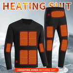 Winter Heated Suit Underwear Motorcycle USB Electric Powered Thermal Heating Motorcycle Moto T-Shirts Pants Men Women Skiing