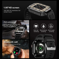 2024 Smart Watch Men Military For Android IOS Blood Pressure Waterproof Watches Bluetooth Call Smartwatch GPS Motion Trajectory