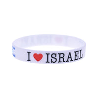 I Love Israel Silicone Bracelet Flag Ethnic Style for Men Women Gift Accessory Simple Jewelry